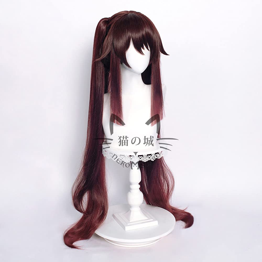 Genshin Impact Hu Tao Cosplay Wig, Anime, Heat Resistant, Costume Accessory, Parties, Events, Costume, Includes Wig Net