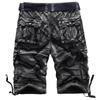 Men's Large Camouflage Cotton Work Shorts, WWII-Style Multi-Pocket Pants for Outdoor Training