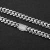 Cuban Chain Necklace Men 12-22mm Stainless Steel Micro Paved CZ Hip Hop Jewelry Mirror Polished Custom Logo Chain