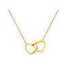 Heart To Heart Personality Minimalist Wind Furnace Real Gold Necklace Female Clavicle Chain