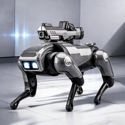 New Alloy Four Legged Intelligent Robot Wolf Model Toy Touch Start Combat Robot Dog Model Simulation Sound Light Childrens Gifts