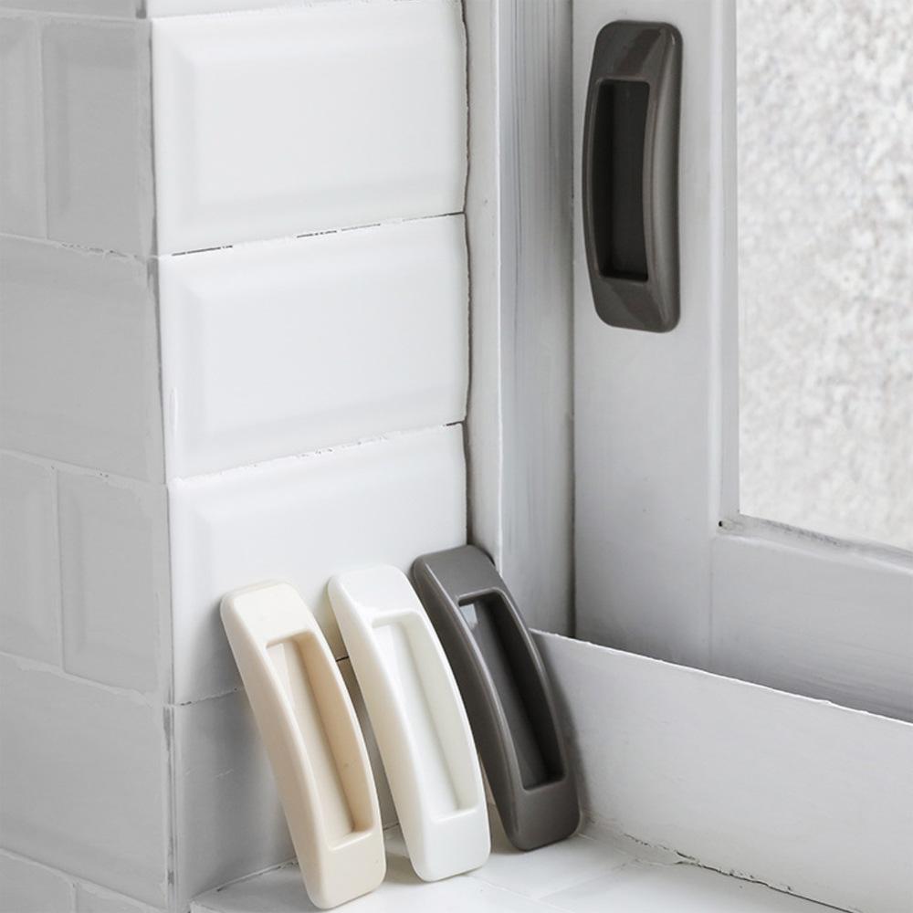 4Pcs Rectangular Door and Window Window Opening Auxiliary Handle, Simple Super Glue Window Safety Door Handle