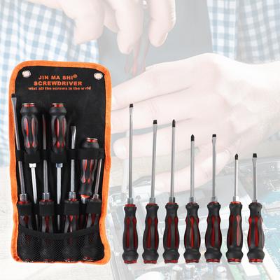 With Through Hole Chrome Vanadium Steel Tappped Screwdriver Set 7pcs/set Effective Magnetic Phillips Slotted Types