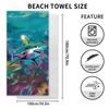 New, Double-sided Velvet Beach Towel Quick-drying Sports Towel Printed Bath Towel
