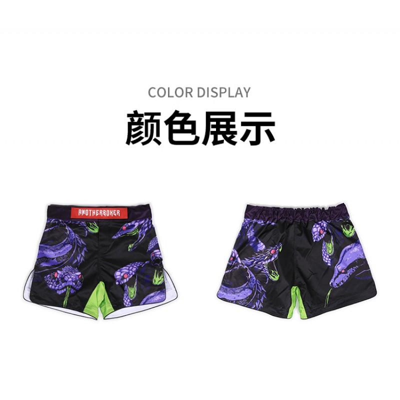 ANOTHERBOXER Snake Print MMA Shorts UFC Training Boxing Muay Thai Fight Sports Athletic Workout Gear