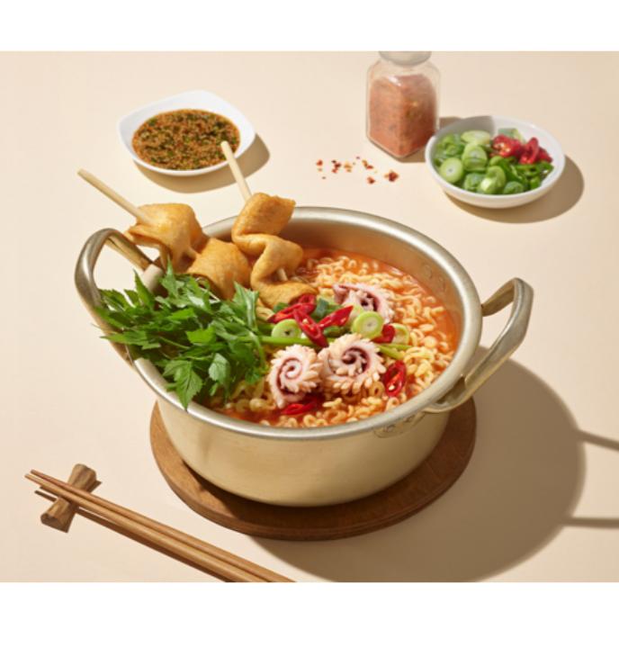 Samyang Maptang Garlic Clam Ramen – Spicy Korean Instant Noodles (4 Packs)