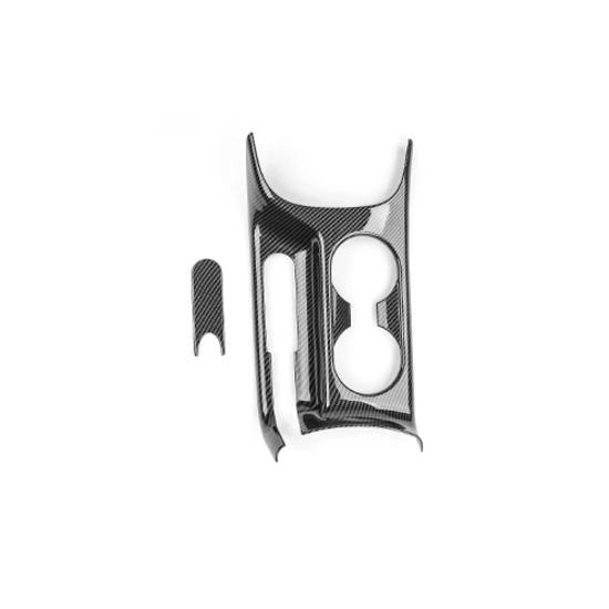 For Kia Soul -2025 Carbon Fiber Handbrake Center Console Water Cup Holder Trim Cover Interior Parts LHD