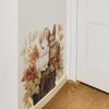 Cartoon Bunny Couple Falling Leaves Wall Sticker for Bedroom Living Room Wall Decoration Self-Adhesive