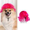 Lightweight Adjustable Straps Pet Cosplay Wig Funny Breathable Dog Cat Dress Up Wig Comical Washable Pet Costume Wig Christmas