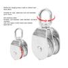 2Pcs Lifting Double Pulley Block Heavy Duty Stainless Steel Roller M50 Wire Rope Crane Hanging 400KG Loading