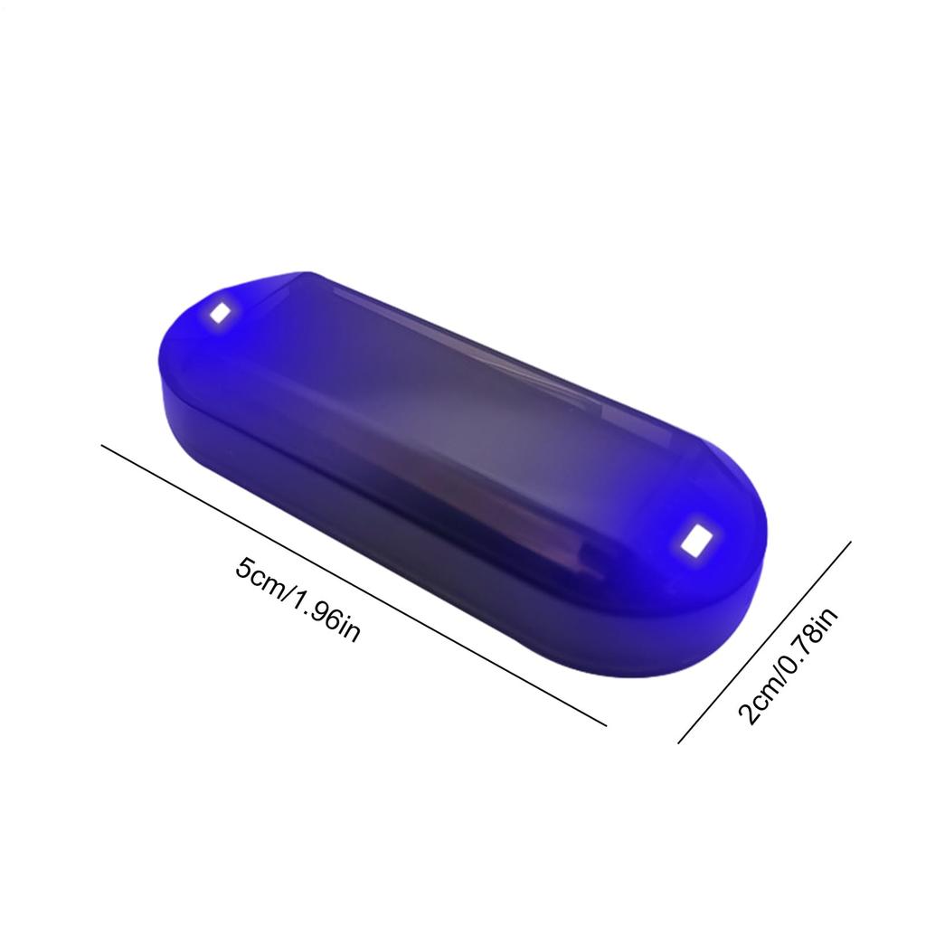 Generic Dummy Car Warning Light,Solar Powered Anti-Theft Fake LED Flashing Car Alarm - Universal