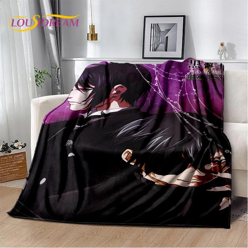 Cartoon Black Butler Anime 3D-Decke, weiche Überwurfdecke für Zuhause, Schlafzimmer, Bett, Sofa, Picknick, Reisen, Büro, Ruhebezug, Decke für Kinder