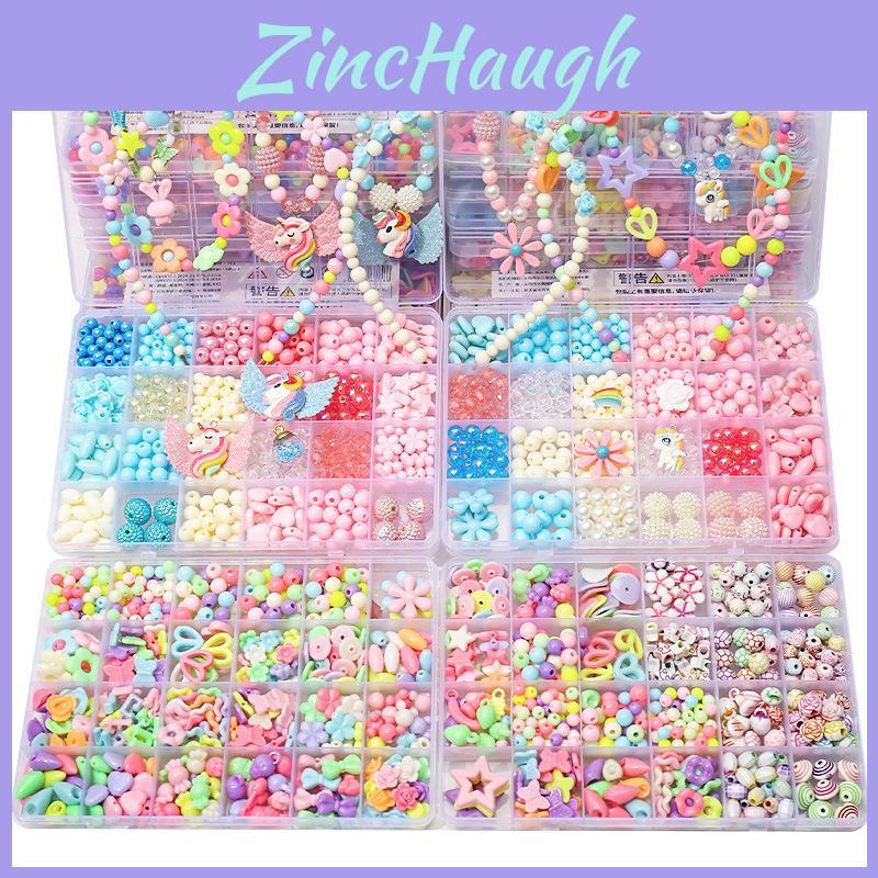 Children Bead Craft Kit With Plastic Materials For Diy Jewelry Making For Girls