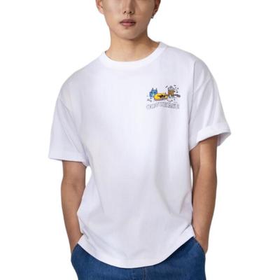 Converse T Shirts Unisex White Crew Neck UCK030-001