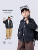 Boys' Stylish Long-Sleeve Turn-Down Collar Shirt - 2025 Spring/Autumn Collection