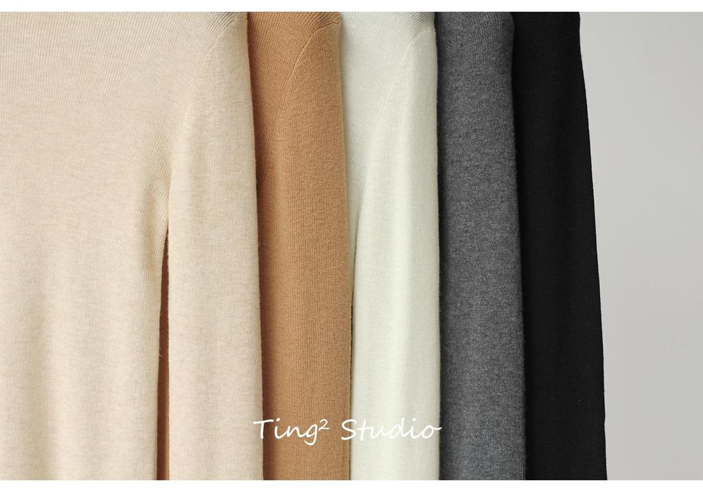 Women's Skin-Friendly Wool Sweater Series: Multi-Color High, Roll, or Half-High Neck Fine Knit 100% Pure Wool