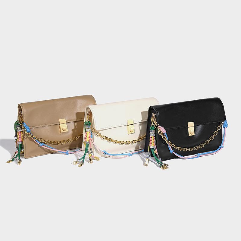 Large Capacity Chain Small Square Bag 2025 New Trendy Crossbody Bag Fashionable Niche Underarm Bag Exquisite Flap Women's Bag