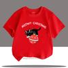 Children Funny Cute Cat Print Tshirts For Girls Boys Summer Casual Colorful Tops Kids Comfortable Crew Neck Short Sleeve Tees