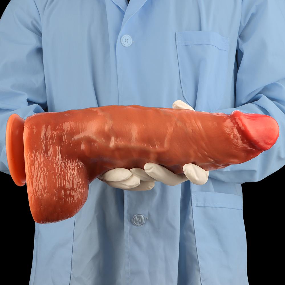Großer Weicher Flüssigsilikon Simulierter Dildo Buttplug Sexspielzeug Fisting Strap-on Schwanz Realistischer Penis 18+