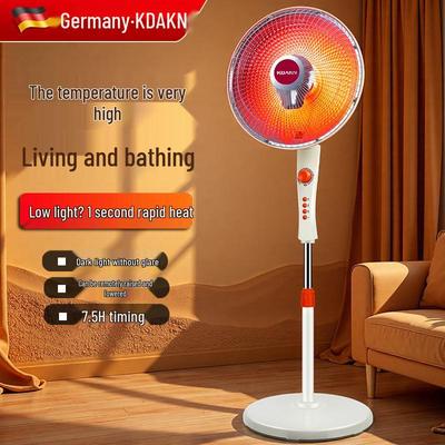 KDAKN Little Sun Vertical Electric Fireplace Heater with Fan - Fast Heating Floor Standing Warmer