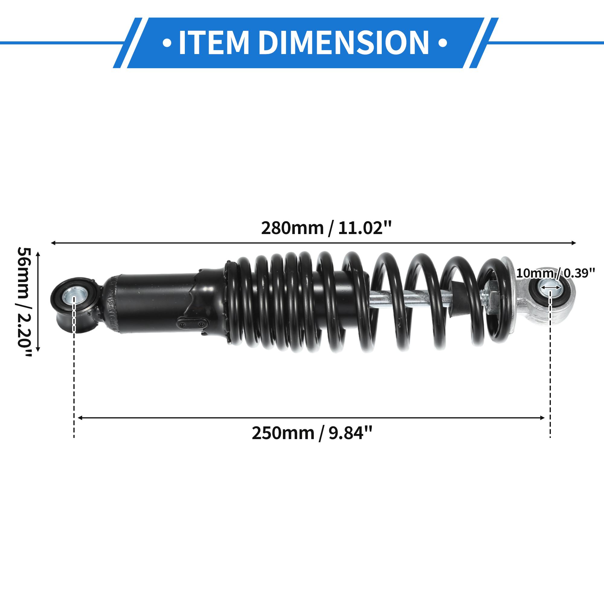 

Motoforti 1 Pair Motorcycle Rear Suspension Shock 280mm 290mm 320mm Rear Air Suspension Shocks Struts Spring Universal 1 pair 280mm