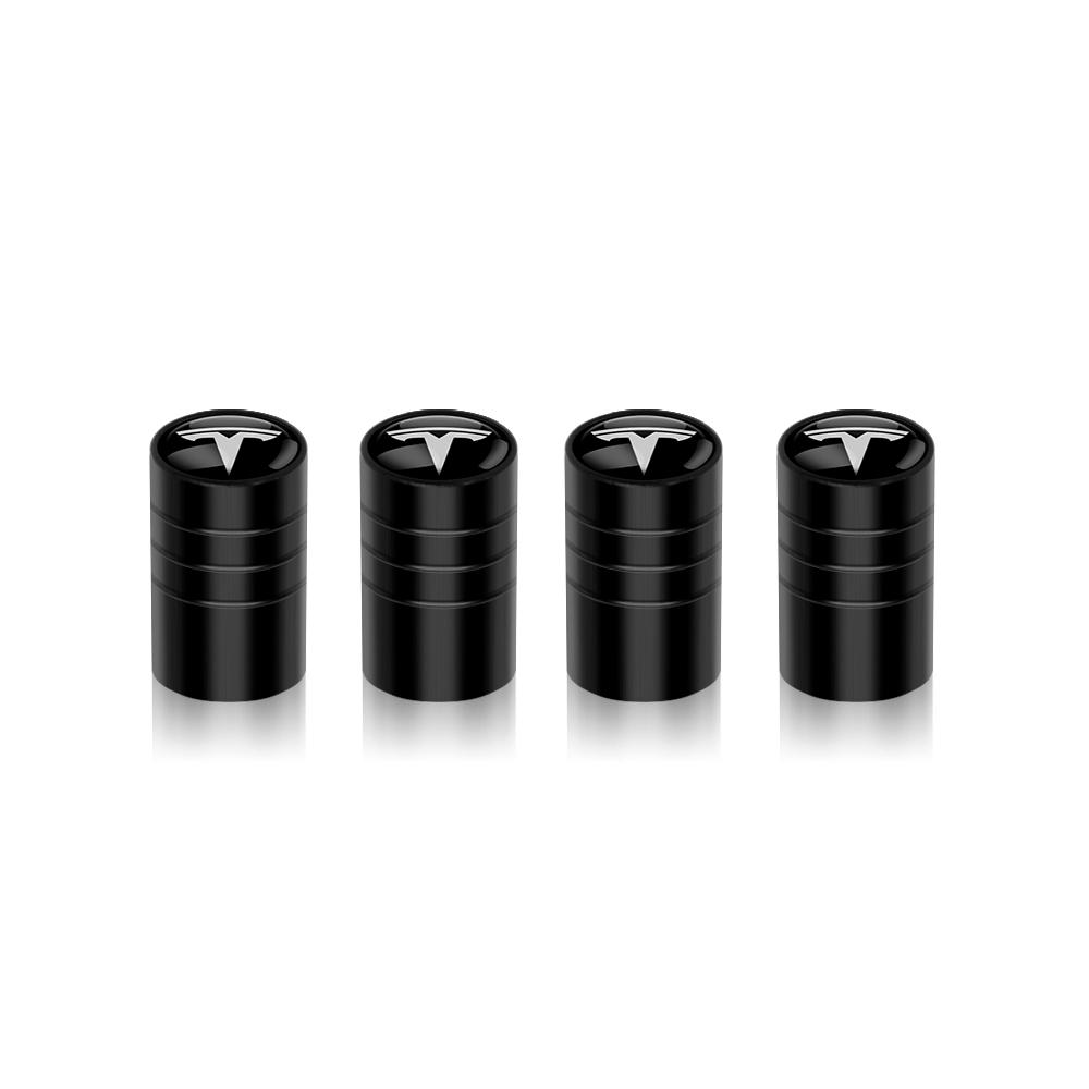 

4Pcs Aluminum Alloy Caps Wheel Tire Valve Caps Air Stem Dust Covers For Tesla Model 3 Model S Model X Y 2020 2021 2022 Roadster