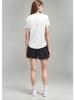 Women's Short Sleeve Round Neck Cotton-Spandex Yoga T-Shirt - Soft, Comfortable, Solid Color for Fitness & Casual Wear.