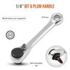LiTuiLi Mini 1/4" Ratchet Wrench Double Ended Quick Hex Torque Spanner Set Rod Screwdriver Bit Tool Socket Ratchet Handle Wrench