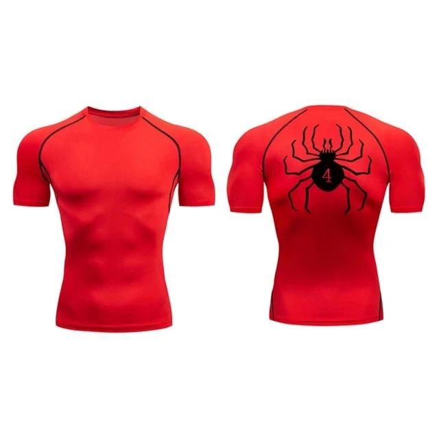 Anime Hunter x Hunter GYM Compression Tshirts Running Fitness Tight Sportswear Short Sleeve Summer Breathable Sport Spider Top
