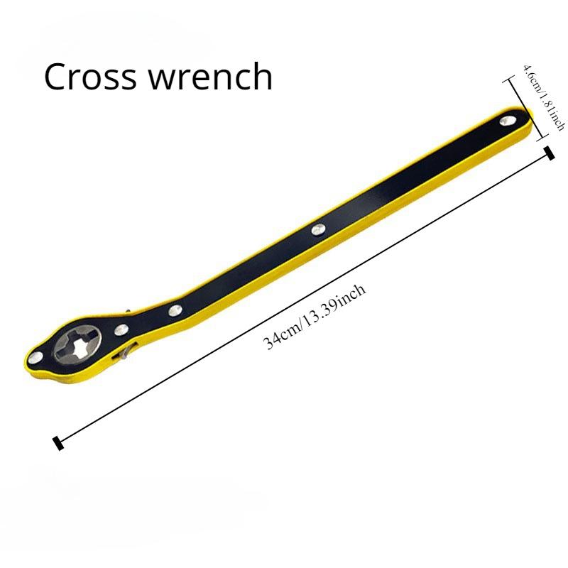 1 Stück Am Auto montierter Wagen mit Ratschenschlüssel, Wagenheber, Arbeitssparender Schlüssel, Manueller Joystick, Scherenreifen-Ausladewerkzeug