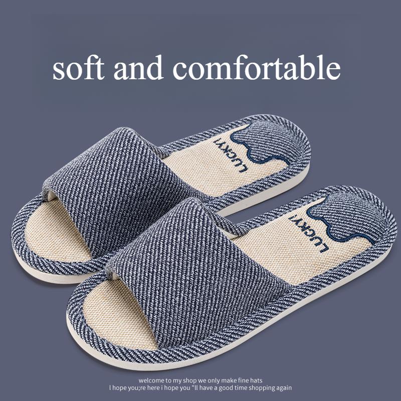 Linen sandals for women, anti slip for outdoor wear, quiet for summer indoor wear,, cotton and linen slippers for women, spring and autumn styles