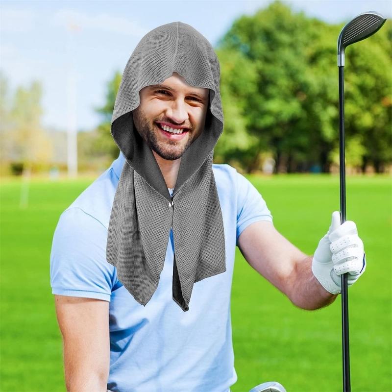 Cooling Hoodie Towel Cooling Neck Wrap Sport Head Towel Sports Towel for Outdoor Activity Rapid Drying and Absorbent