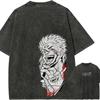 2026 Anime Jujutsu Kaisen Vintage Gewaschenes T-Shirt Ryomen Sukuna Print Lässiges Baumwoll-Tee Harajuku Streetwear Oberteile