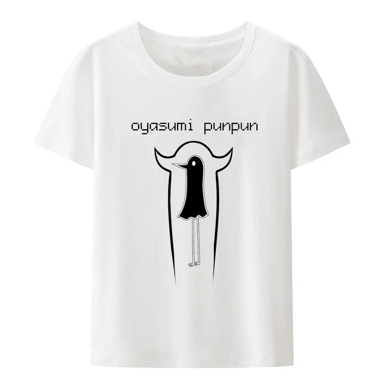 Oyasumi PunPun Modal Print T-Shirts Funny Anime Streetwear Camisetas Men Women Short-sleev Fashion Harajuku Cartoon Tee Shirt