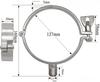 1/2" BSP Male X Fit 1/2" 3/4" 1" -12" Inch 12.7-305mm Tube OD 304 Stainless Steel Pipe Support Clamp Hanger Bracket Sanitary