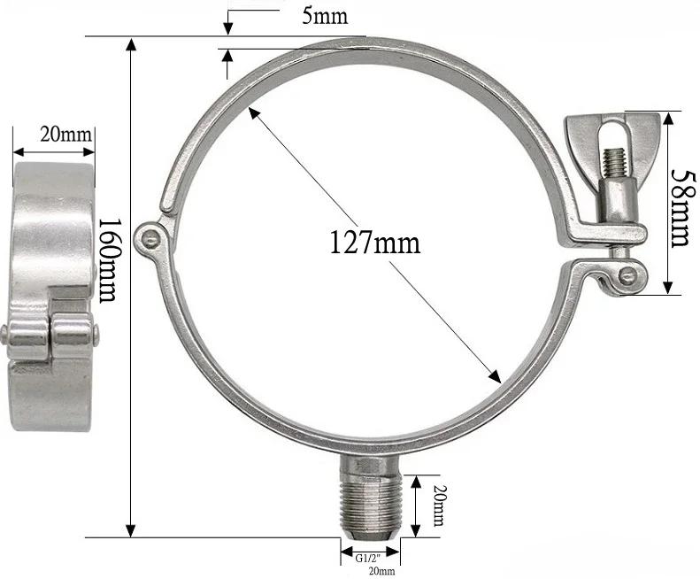 1/2" BSP Male X Fit 1/2" 3/4" 1" -12" Inch 12.7-305mm Tube OD 304 Stainless Steel Pipe Support Clamp Hanger Bracket Sanitary