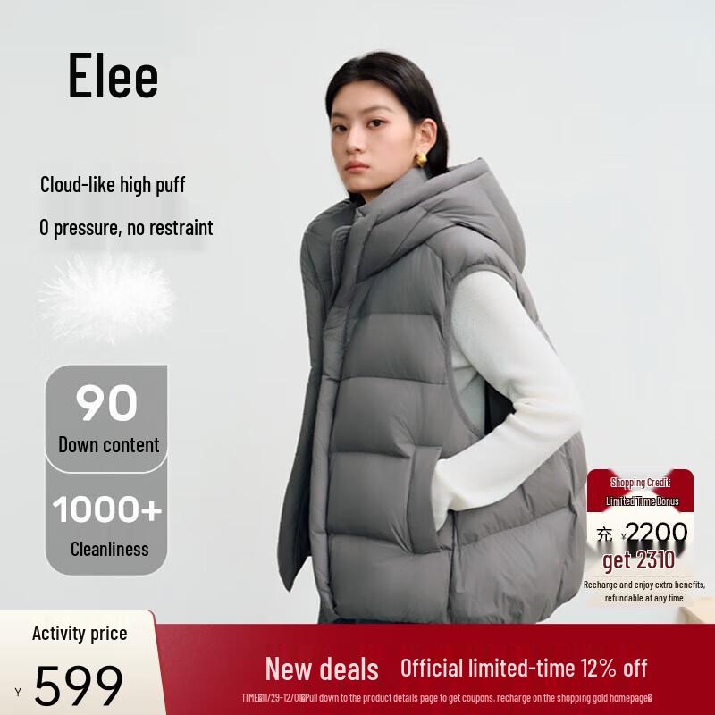 

Ailaiyi Women s Hooded Puffer Down Vest S (155/80A)