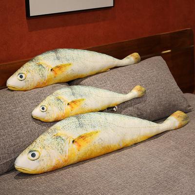 Simulated Large Yellow Croaker Throw Pillow Salted Fish Doll Rag Doll Go To Work Fishing Funny Plush Toy Creative Gift