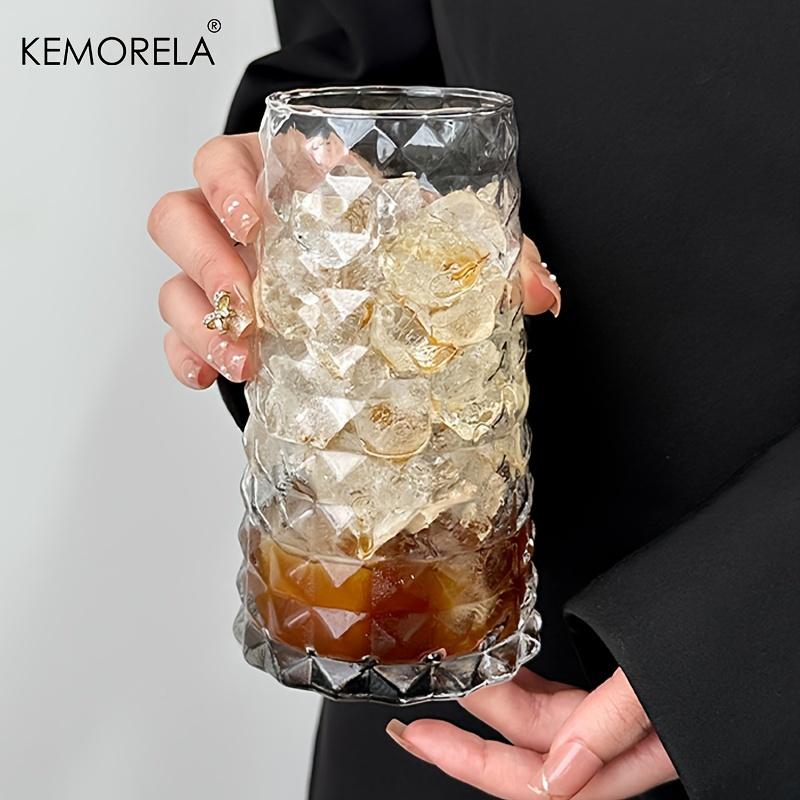 KEMORELA INS 500ML Ledový Americký Kávový Hrnek Velmi Vhodný pro - Whisky Diamantový Hrnek Čajový Hrnek Sklenice na Džus Hrnek na Mléko Vodu Sklenice na Pití