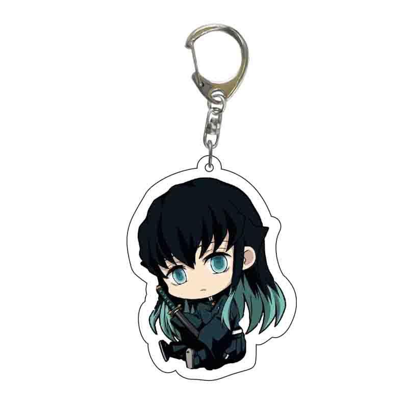 Demon Slayer Anime Cartoon Character Acrylic Keychain Bag Pendant Accessories