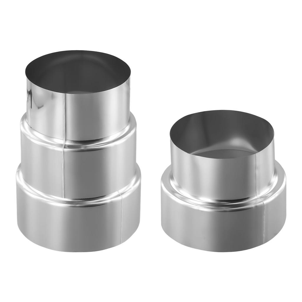 1pc Exhaust Pipe Adapter Stainless Steel Flue Exhaust Pipe Reducing Joint Chimney Adaptor Flue Liner Reducer Tubing Connector