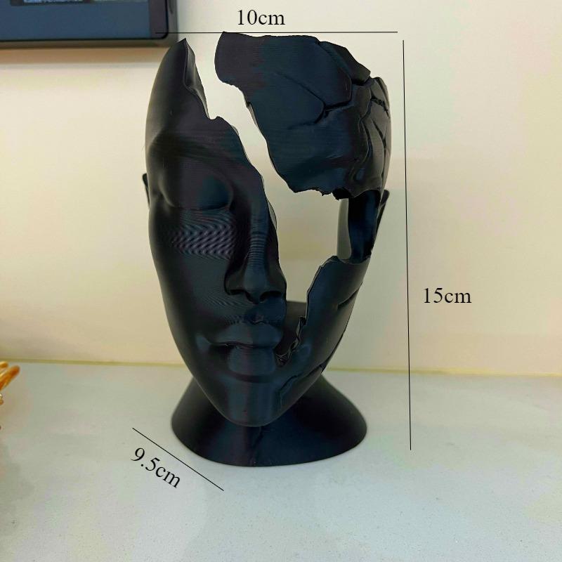 Unique Modern Minimalist Artistic 3D Printed Abstract Human Head PLA Eco - Friendly Home Decor Living - Room Ornament
