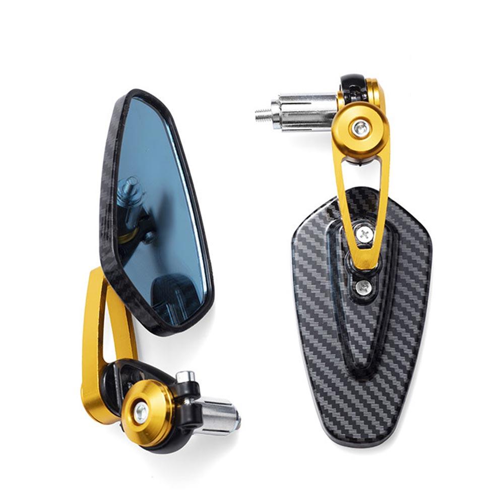 Motorcycle Rearview Mirror Carbon Fiber Pattern Handlebar Mirror Modified Inverted Rear Mirror Motorbike Accessories 2024 New