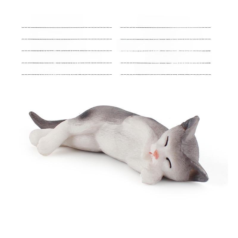 Set Jucării Pisoi Alb-Negru pentru Copii - Ornamente Model Pisică Rurală Chineză