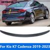 Accessories For Kia K7 Cadenza - Carbon Fiber Car Rear Roof Trunk Spoiler Tail Wing Lip Cover Trim Car Styling