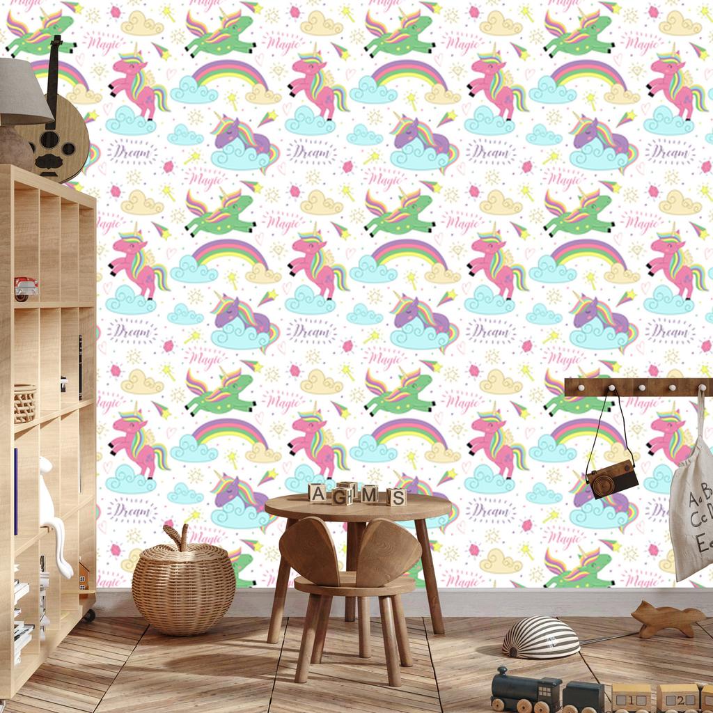 Magical Unicorns Wallpaper for Living Room and Bedroom 50x1000