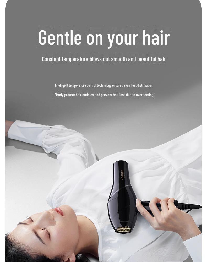 Vysoce výkonný fén Kangfu: Silný horký a studený vítr, konstantní teplota, šetrná péče o vlasy