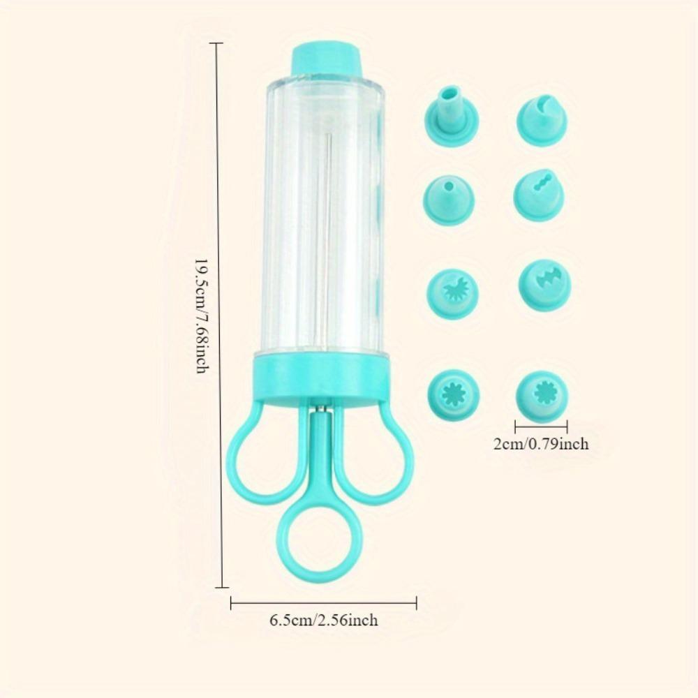 1-pack PP Piping Bag, 9-piece Set; Piping Tips for Frosting and Cookies; Baking Tools; Piping Tip Set