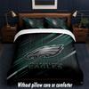 Set Biancheria da Letto Design Philadelphia Eagles 1 Copripiumino + 2 Federe Morbido Traspirante Biancheria da Letto per la Casa