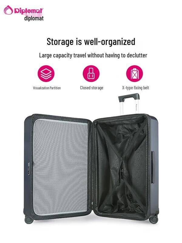 Diplomat TC-2401 Expandable Business Carry-On Suitcase